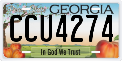 GA license plate CCU4274