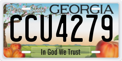 GA license plate CCU4279