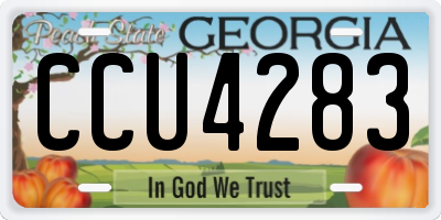 GA license plate CCU4283