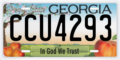 GA license plate CCU4293
