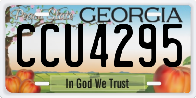 GA license plate CCU4295