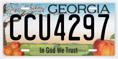 GA license plate CCU4297