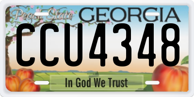 GA license plate CCU4348