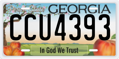 GA license plate CCU4393