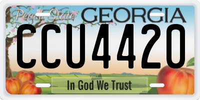 GA license plate CCU4420