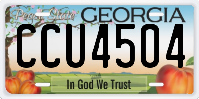 GA license plate CCU4504