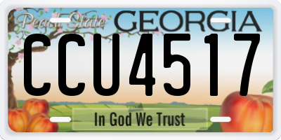 GA license plate CCU4517