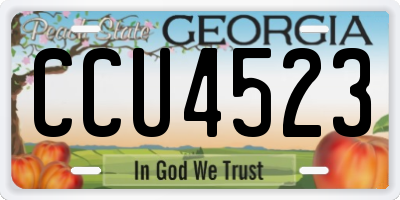 GA license plate CCU4523