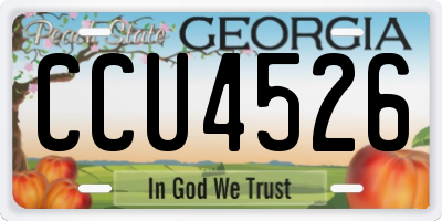 GA license plate CCU4526