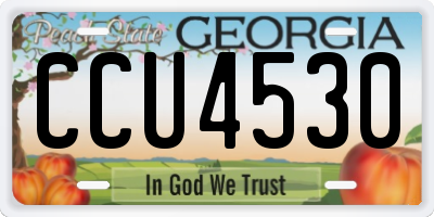 GA license plate CCU4530