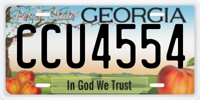 GA license plate CCU4554