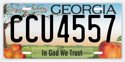 GA license plate CCU4557