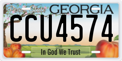 GA license plate CCU4574