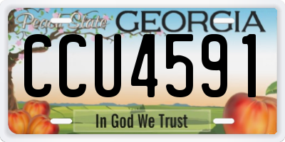 GA license plate CCU4591