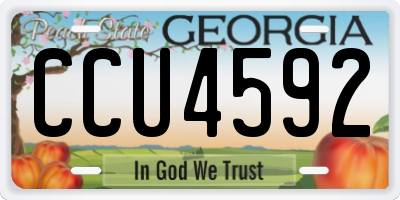 GA license plate CCU4592
