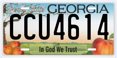 GA license plate CCU4614