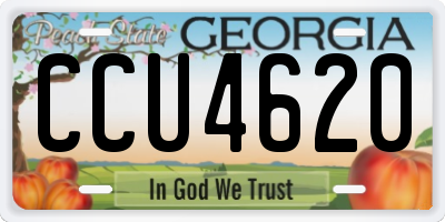 GA license plate CCU4620