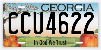 GA license plate CCU4622