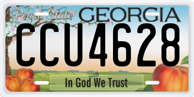 GA license plate CCU4628