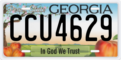 GA license plate CCU4629