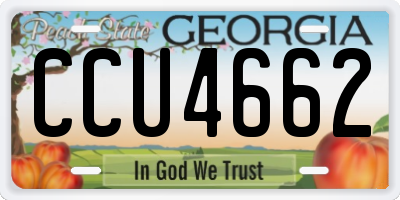 GA license plate CCU4662