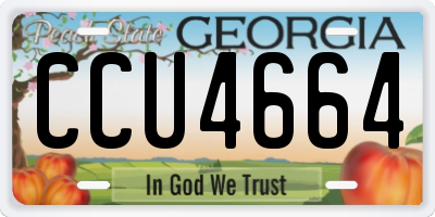 GA license plate CCU4664