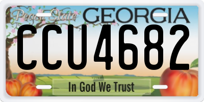 GA license plate CCU4682