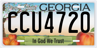 GA license plate CCU4720