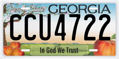 GA license plate CCU4722