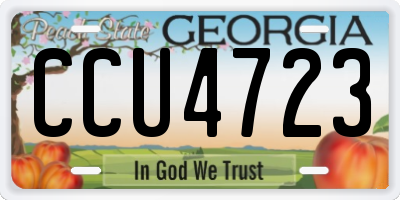 GA license plate CCU4723