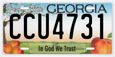 GA license plate CCU4731