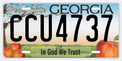 GA license plate CCU4737
