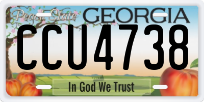 GA license plate CCU4738