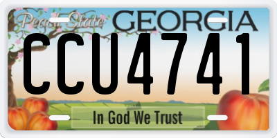 GA license plate CCU4741