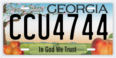 GA license plate CCU4744