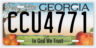 GA license plate CCU4771