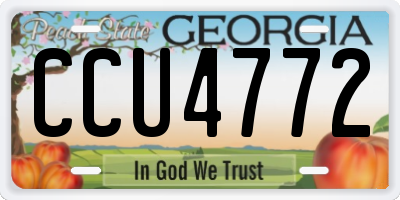 GA license plate CCU4772