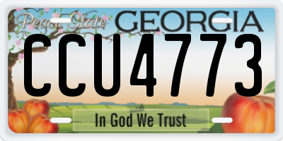 GA license plate CCU4773