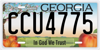 GA license plate CCU4775