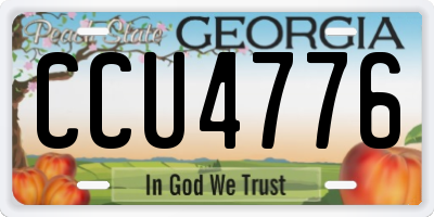 GA license plate CCU4776