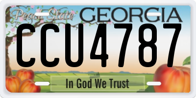 GA license plate CCU4787