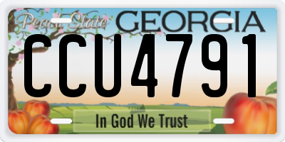 GA license plate CCU4791