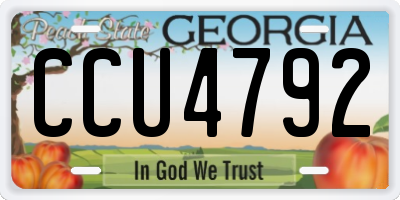 GA license plate CCU4792