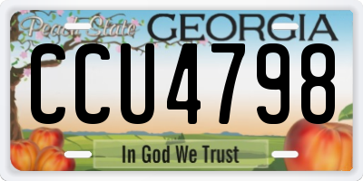 GA license plate CCU4798