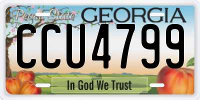 GA license plate CCU4799