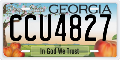 GA license plate CCU4827