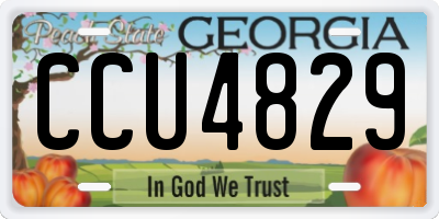 GA license plate CCU4829