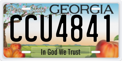 GA license plate CCU4841