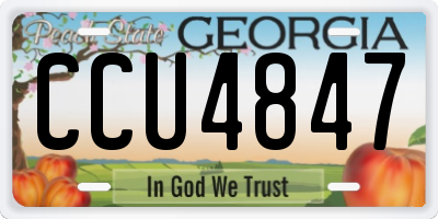 GA license plate CCU4847