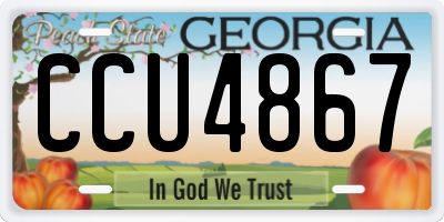 GA license plate CCU4867